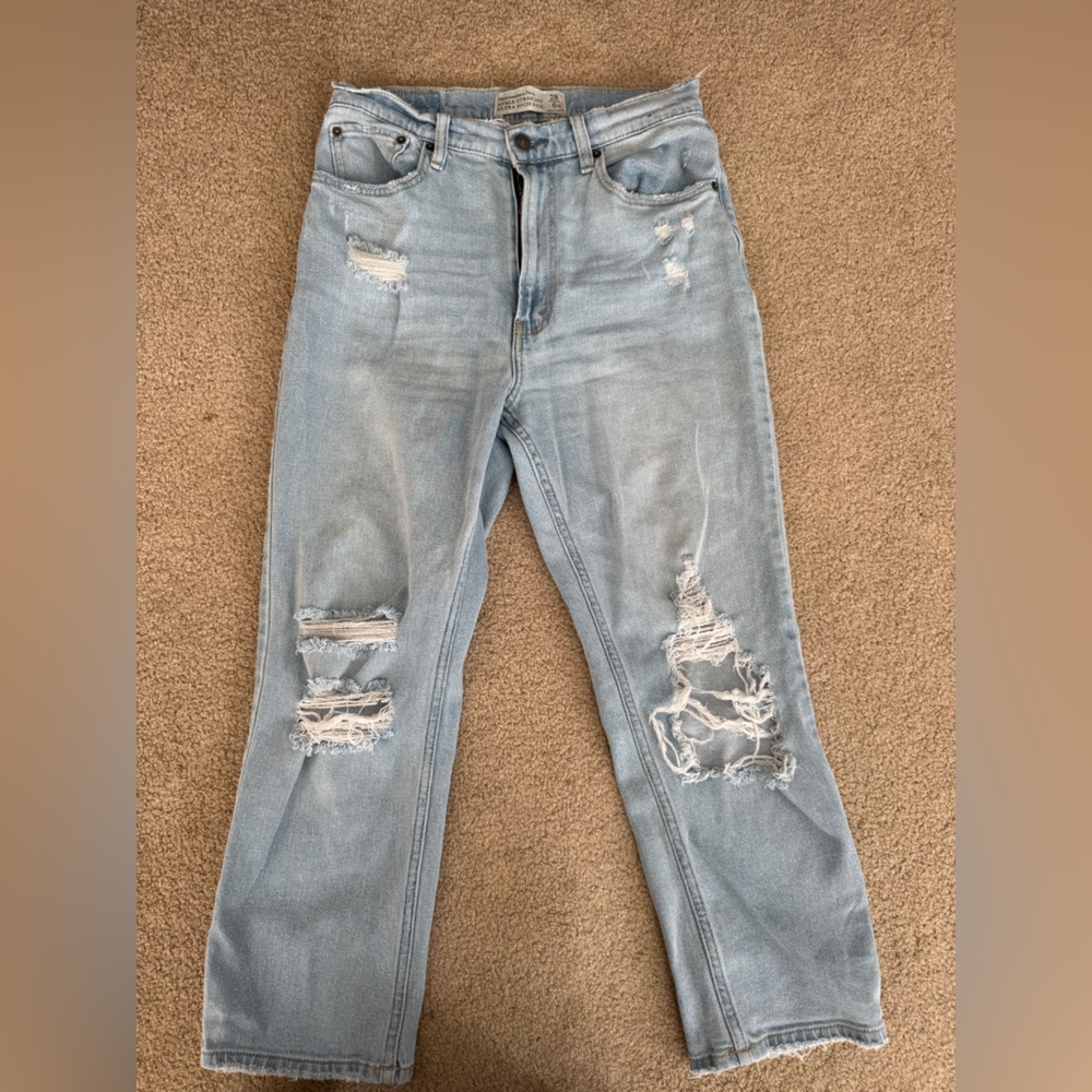 Abercrombie & Fitch ANKLE STRAIGHT ULTRA HIGH RISE